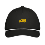 Yellow Gold Jeepney + Script - Rope Hat - Black/White