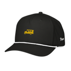 Yellow Gold Jeepney + Script - Rope Hat - Black/White