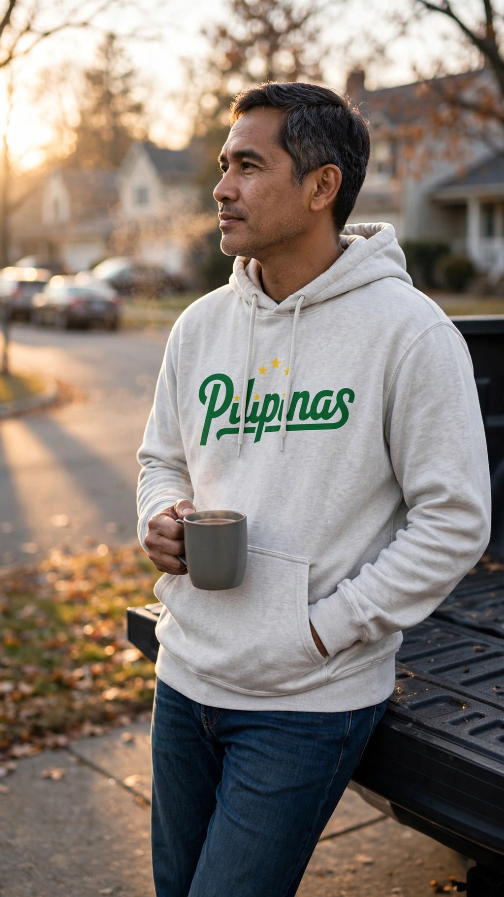 Script + Three Stars & Half-Sun Hoodie