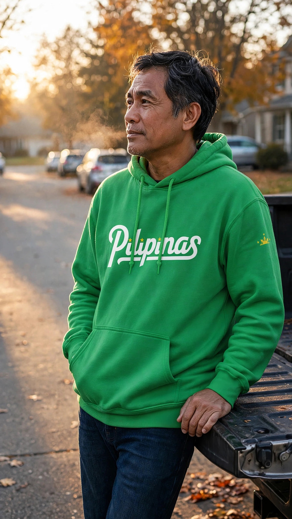 Script + Three Stars & Half-Sun Hoodie