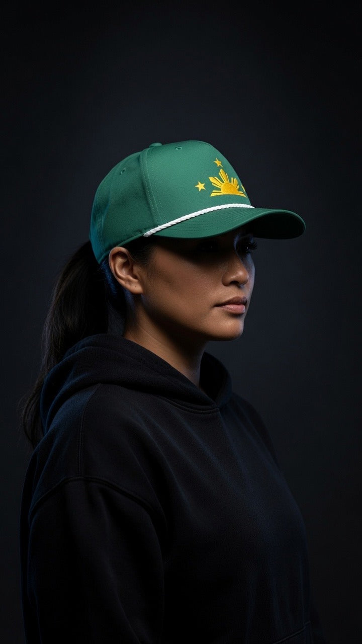 Three Stars & Half-Sun Script Rope Hat