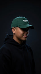 SCRIPT + SOLEIL & TROIS ÉTOILES sur chapeau vert