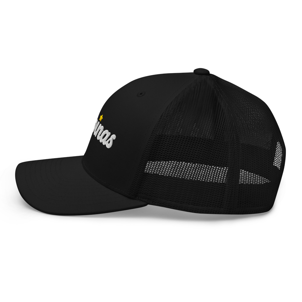 Three-Star Script Trucker Hat
