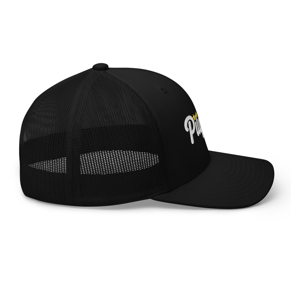 Three-Star Script Trucker Hat