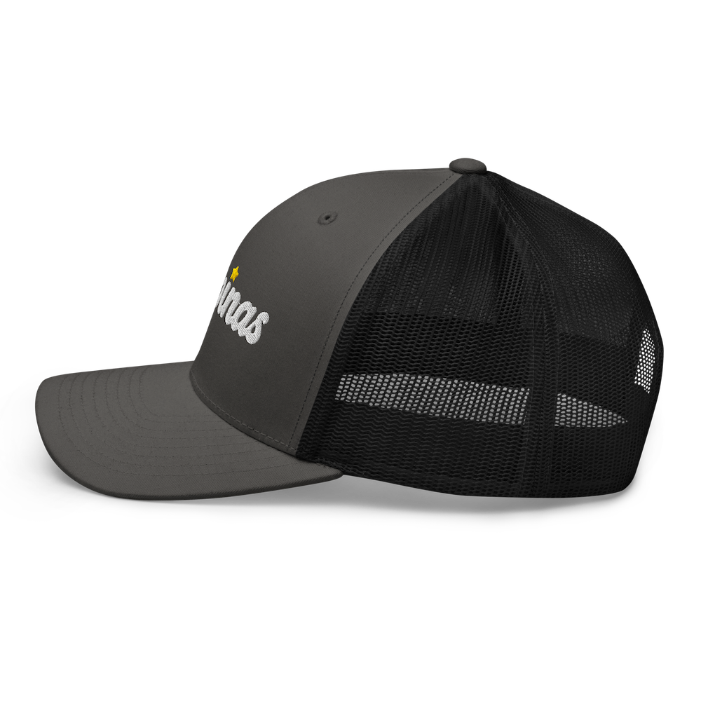 Three-Star Script Trucker Hat