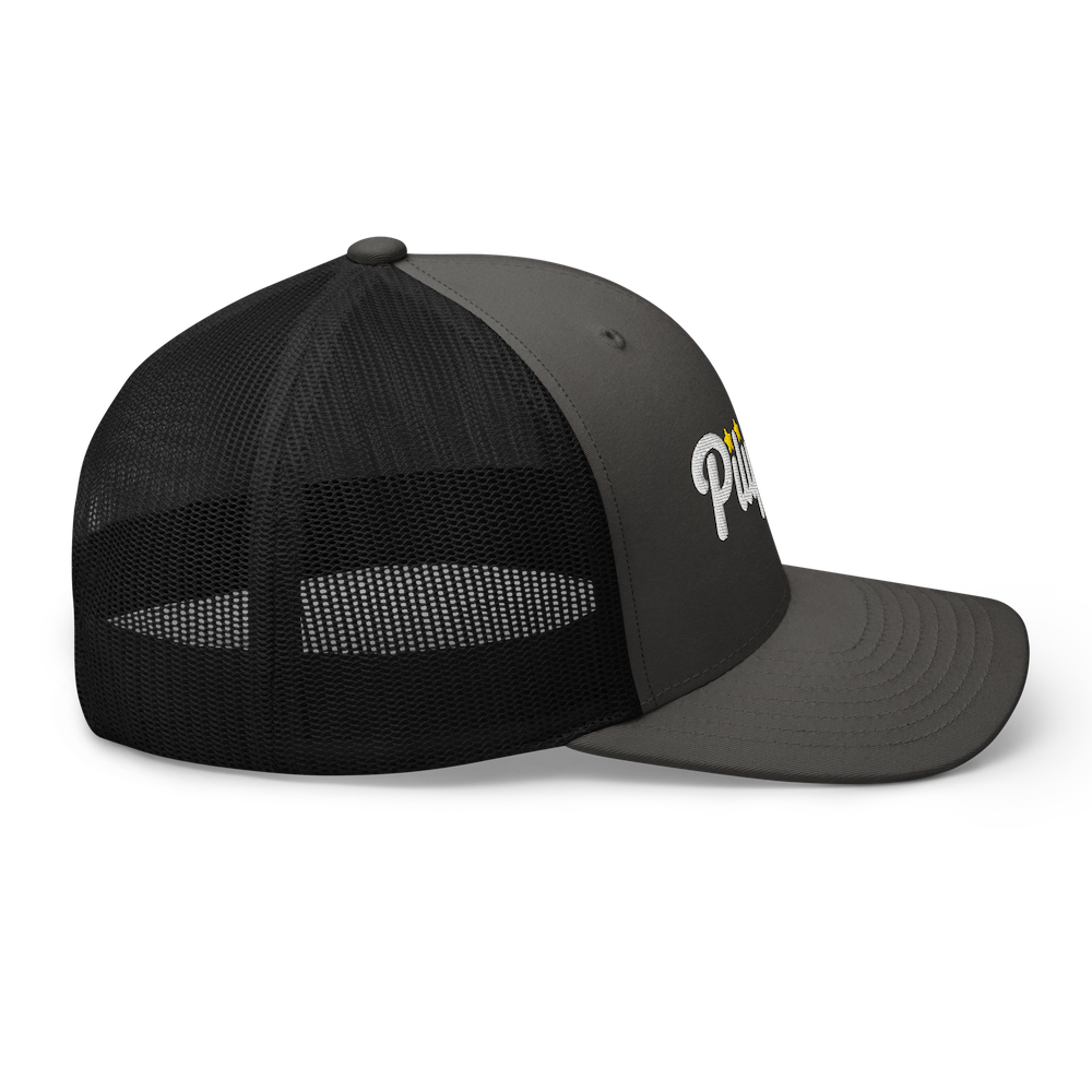 Three-Star Script Trucker Hat