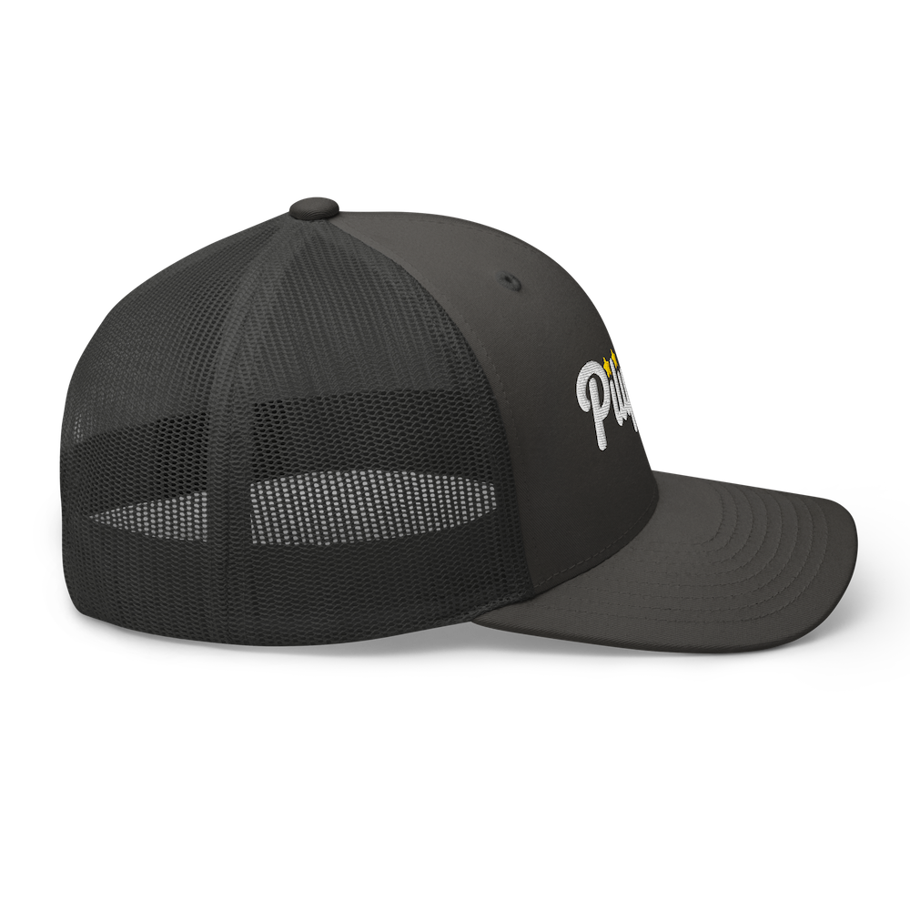 Three-Star Script Trucker Hat