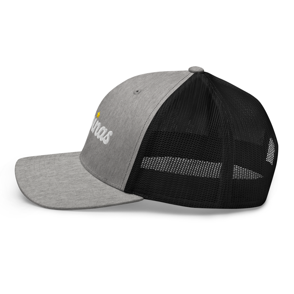 Three-Star Script Trucker Hat