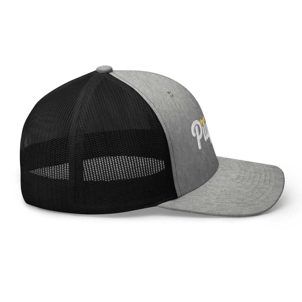 Three-Star Script Trucker Hat