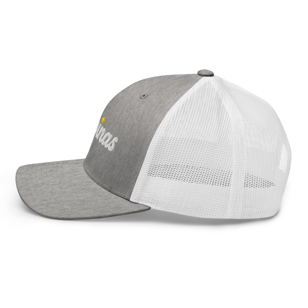 Three-Star Script Trucker Hat