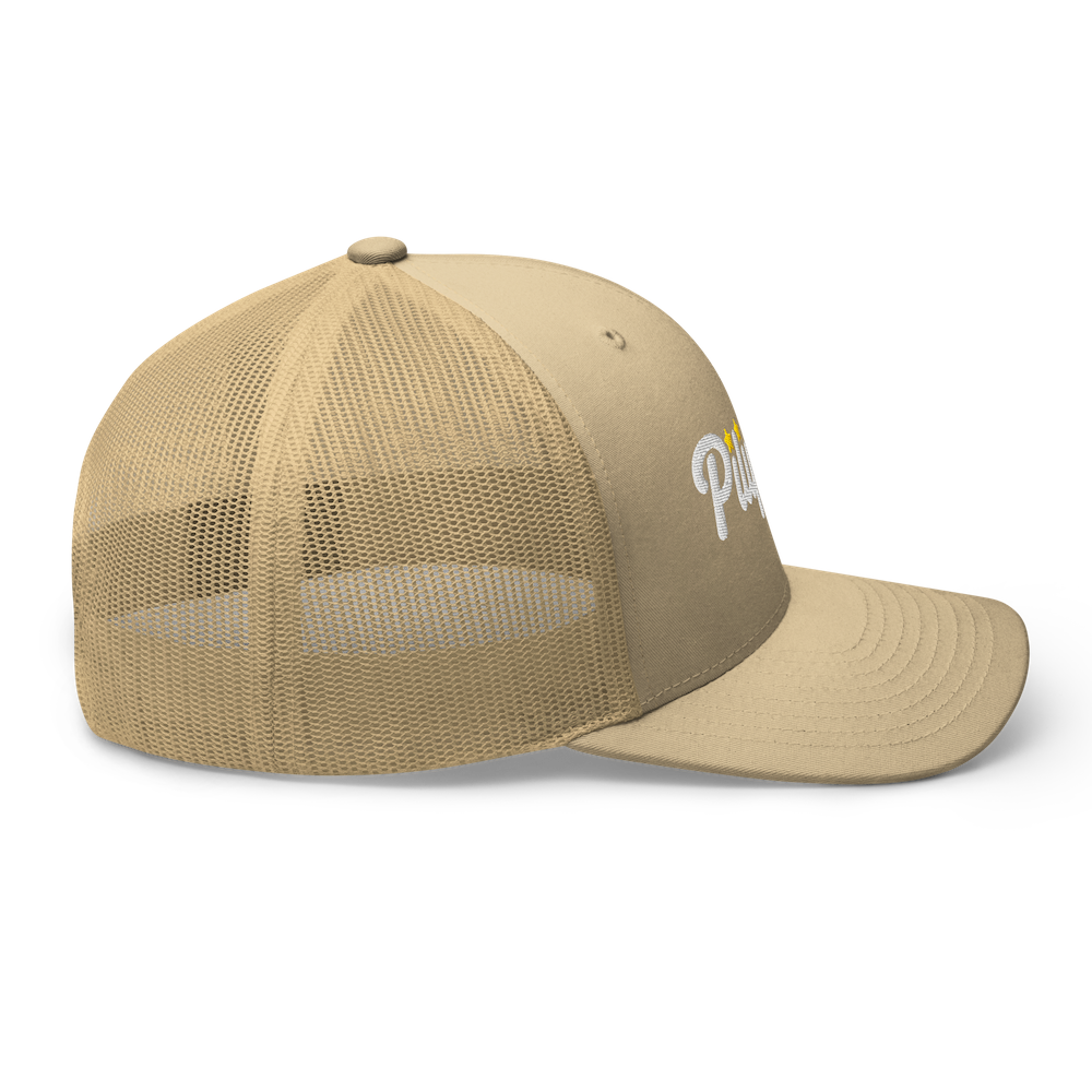 Three-Star Script Trucker Hat