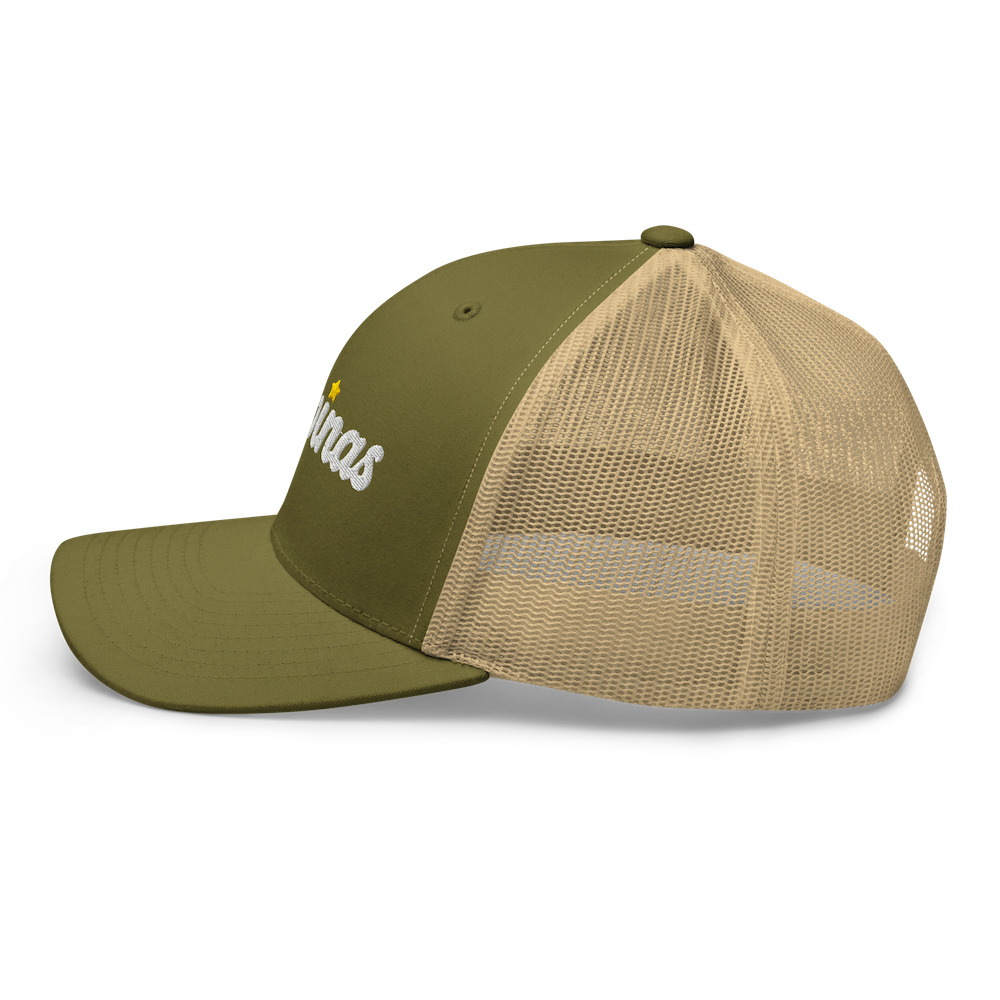 Three-Star Script Trucker Hat