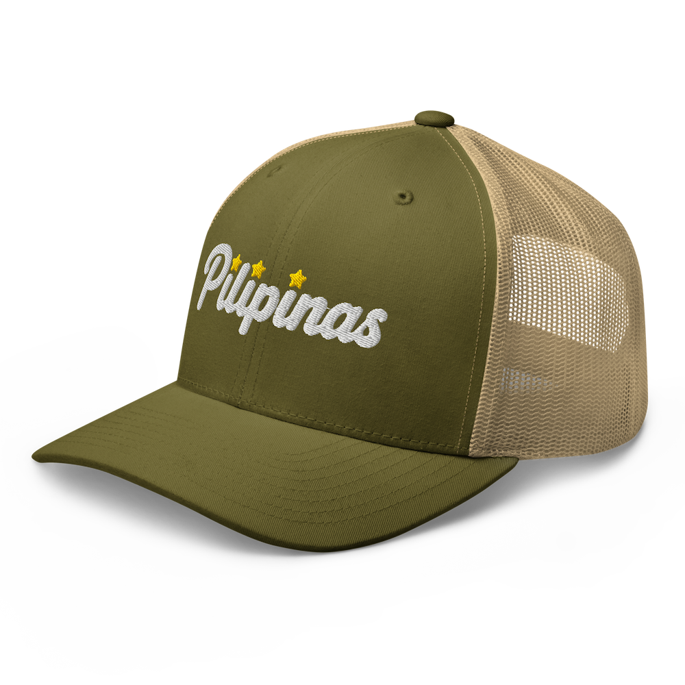 Three-Star Script Trucker Hat