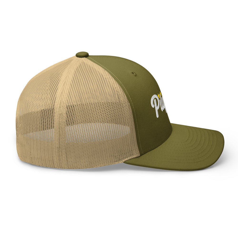 Three-Star Script Trucker Hat
