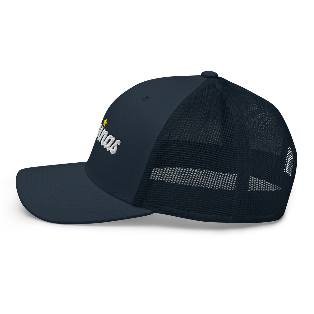 Three-Star Script Trucker Hat