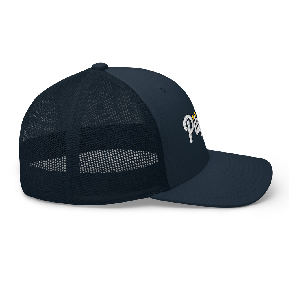 Three-Star Script Trucker Hat