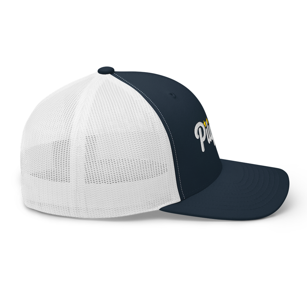 Three-Star Script Trucker Hat