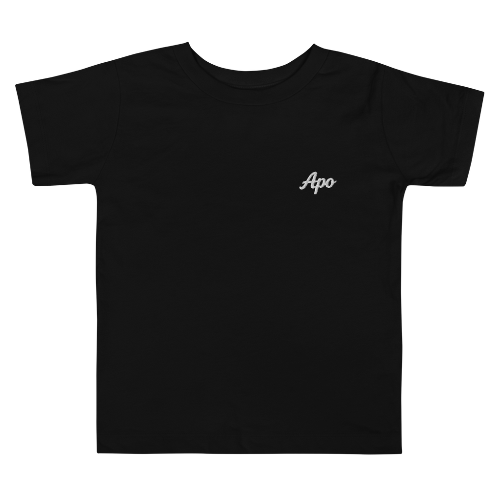 Apo (Grandchild) toddler tee, Black, front