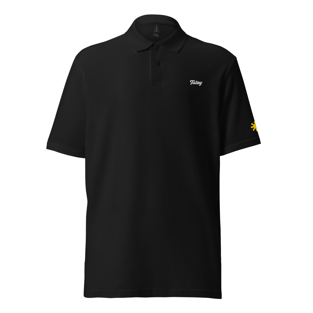 Tatay (Dad) polo, Black, front
