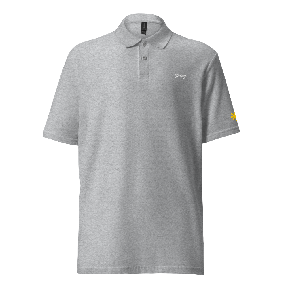 Tatay (Dad) polo, Sport Grey, front
