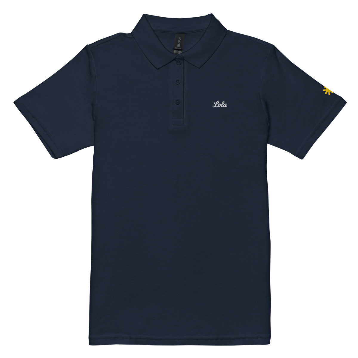 Lola (Grandma) women’s polo, Navy, front